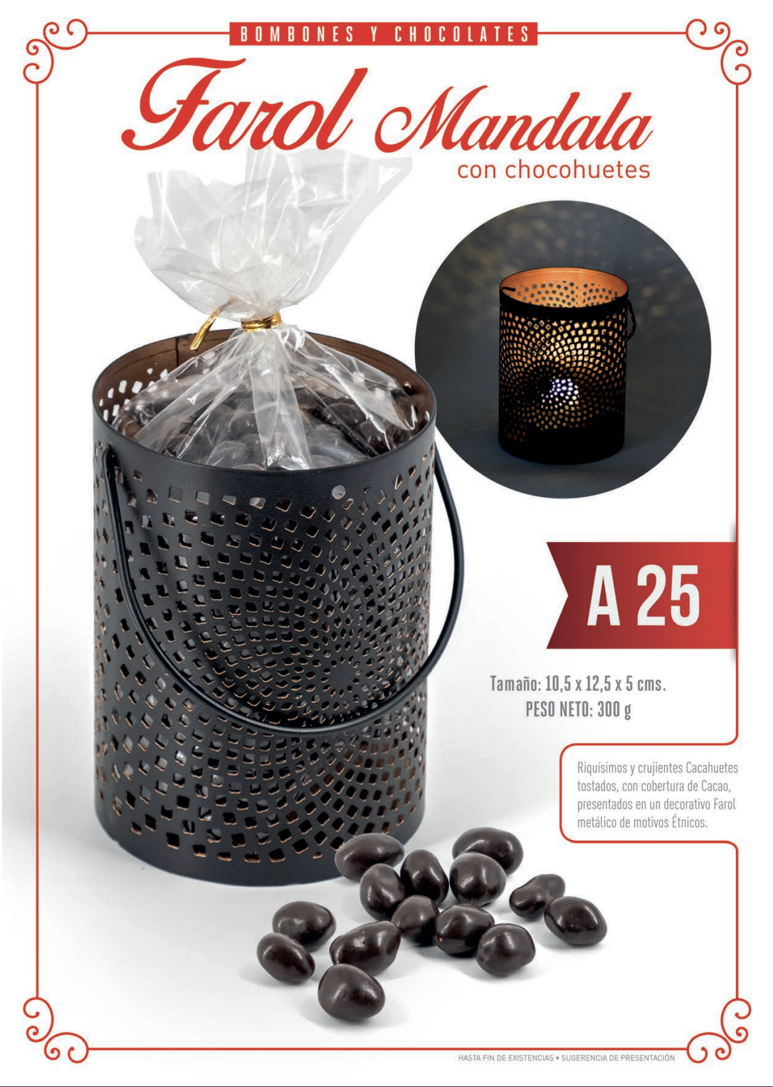 farol mandala con chocohuetes