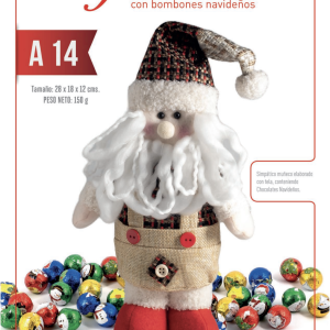 papá noel con bombones navideños